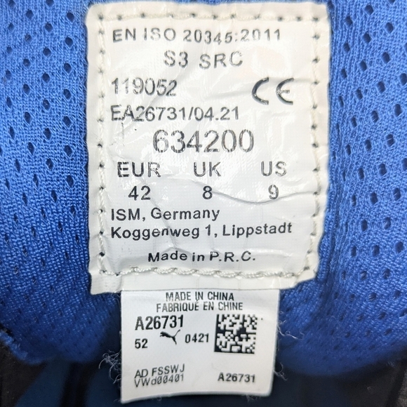 Puma Krypton Safety Boots Anti Static ESD Men's Size 9 - Picture 8 of 11